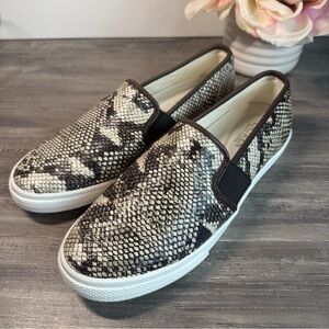 Lauren Ralph Lauren Jinny Snakeskin Slip On Sneakers size 10 IMMACULATE